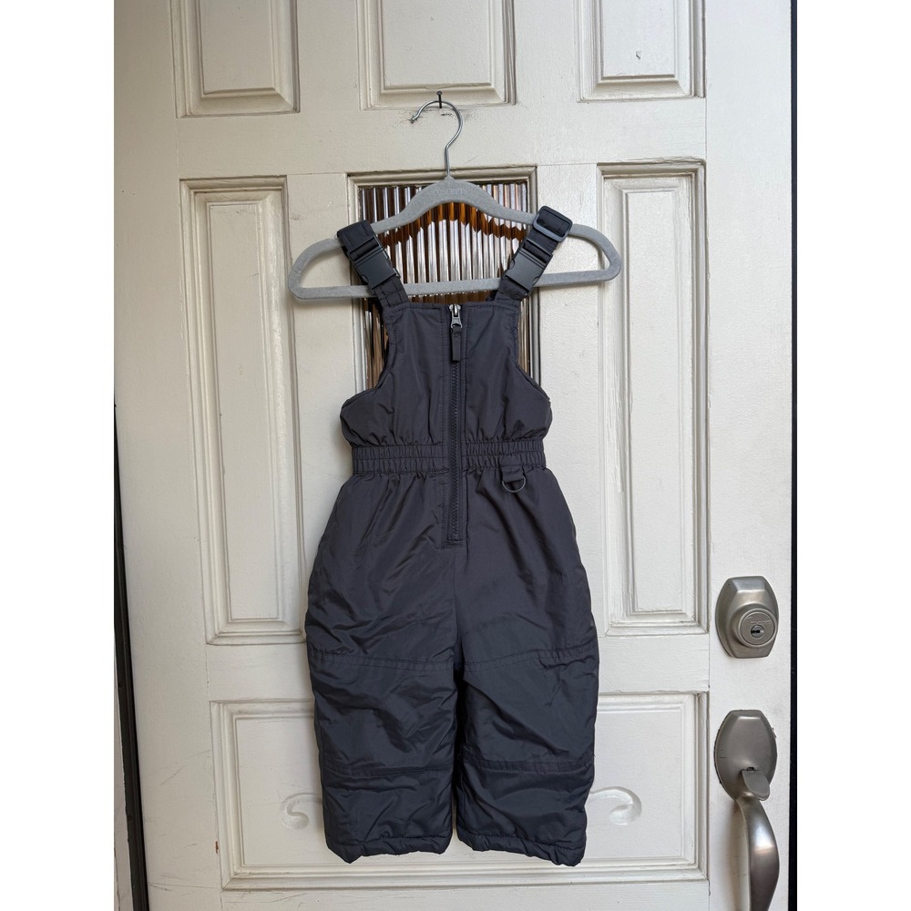 Rugged Bear‎ Kids Winter Snow Bib Overalls Pants Size 12M Gray Insulated